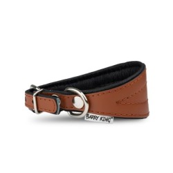 Obroża dla psa, wzór chart, 50MM/35CM koniak