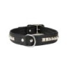 Obroża dla psa, wzór kostki, 25MM/56CM czarna