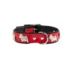 Obroża dla psa, wzór pieski westy, 16MM/35CM czerwona