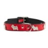 Obroża dla psa, wzór pieski westy, 20MM/45CM czerwona
