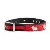 Obroża dla psa, wzór pieski westy, 20MM/45CM czerwona