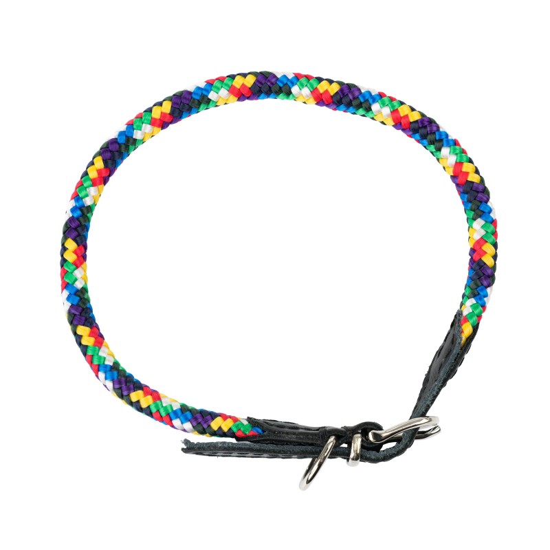 Obroża dla psa, z klamrą, sznurek, 8MM/40CM multikolor