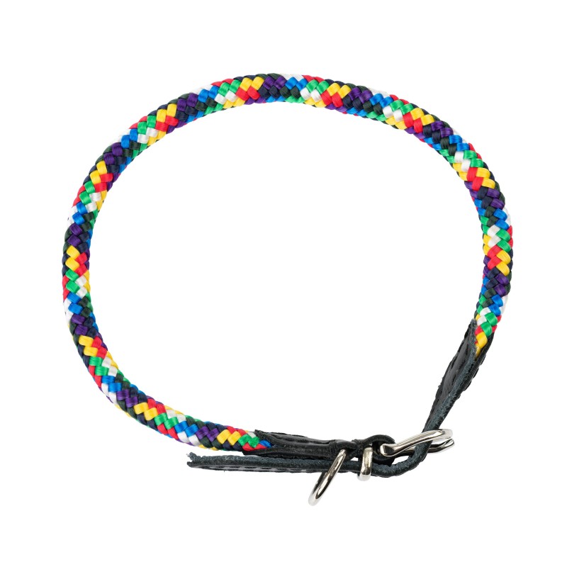 Obroża dla psa, z klamrą, sznurek, 8MM/50CM multikolor