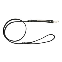 Smycz dla psa, wzór kostki, 12MM/120CM czarna