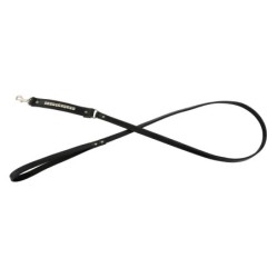 Smycz dla psa, wzór kostki, 25MM/110CM czarna