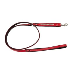 Smycz dla psa, wzór kostki, 25MM/110CM czerwona