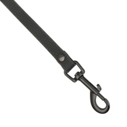 Smycz dla psa z wytrzymałej gumy, czarna, 16mm/1,2m