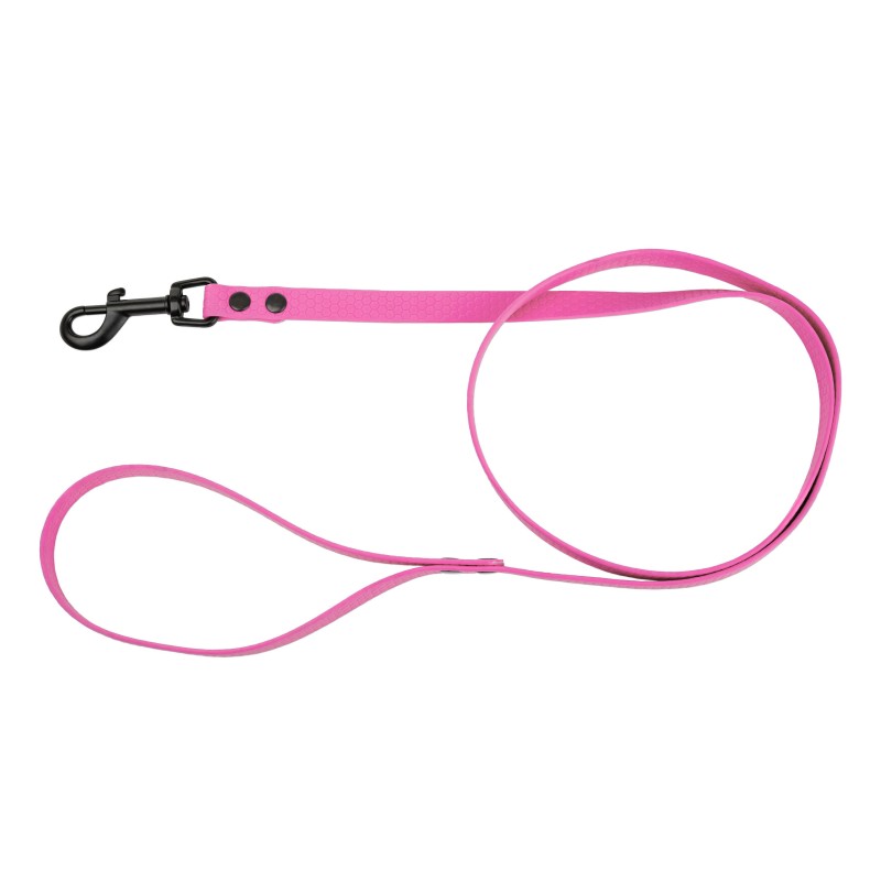 Smycz dla psa z wytrzymałej gumy, różowy, 16mm/1,2m