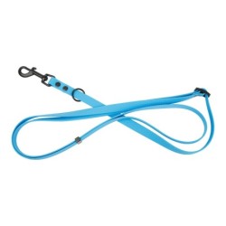 Smycz dla psa 3w1 z wytrzymałej gumy, niebieska, 16mm/1,00-1,80 m