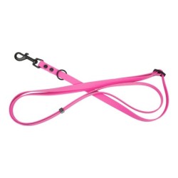 Smycz dla psa 3w1 z wytrzymałej gumy, różowa, 16mm/1,00-1,80 m