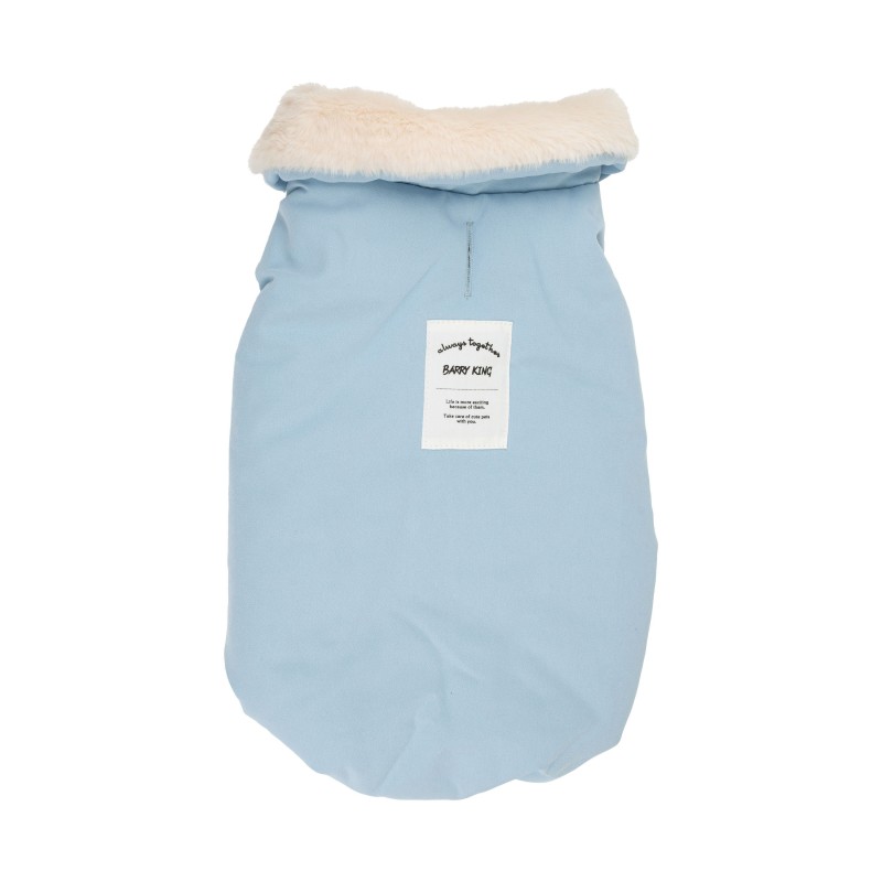 Kurtka, dla psa, niebieska, z kołnierzem, rozmiar  XL, 50