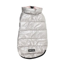 Kurtka, dla psa, serbrno-różowa, dwustronna, rozmiar XL, 50