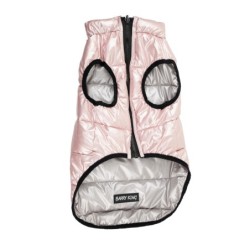 Kurtka, dla psa, serbrno-różowa, dwustronna, rozmiar 3XL, 60