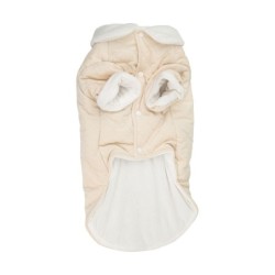 Kurtka, dla psa, beżowa, z rękawami, rozmiar 2XL, 55