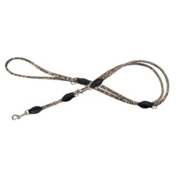 Smycz dla psa, wzór  CHEETAH, regulowana okrągła  12mm /220cm