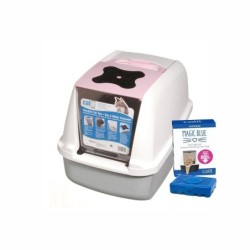 Kuweta zabudowana, różowa, 43x57x50cm +GRATIS pojemnik filtracyjny Catit Magic Blue