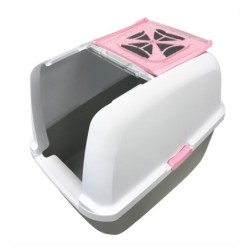 Kuweta zabudowana, różowa, 43x57x50cm +GRATIS pojemnik filtracyjny Catit Magic Blue