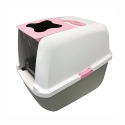 Kuweta zabudowana, różowa, 43x57x50cm +GRATIS pojemnik filtracyjny Catit Magic Blue