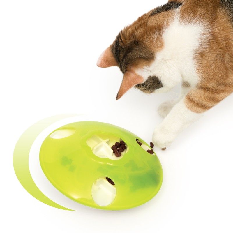 Bączek na przysmaki dla kota Catit Treat Spinner, 18.5 x 18.5 x 8 cm