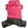 Komplet jeans z polo, różowy,SD-XXL 36-38cm/56-58cm