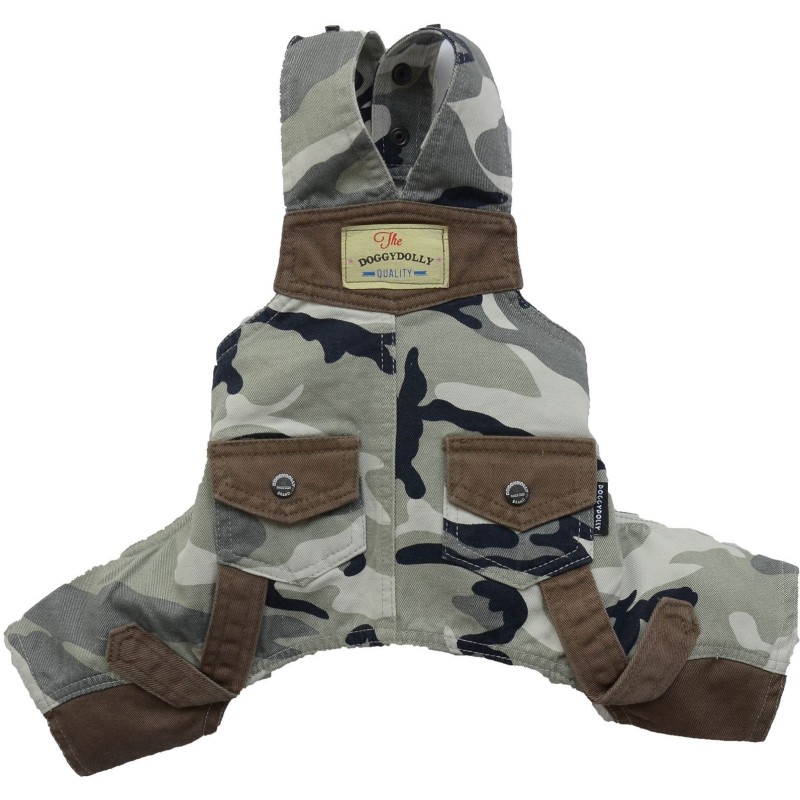 Zestaw na szelkach, białe moro,SD-XXL 36-38cm/56-58cm