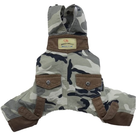 Zestaw na szelkach, białe moro,SD-XXL 36-38cm/56-58cm