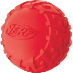 Gumowa piszcząca piłka z bieżnikiem NERF, M, zielona/czerwona
