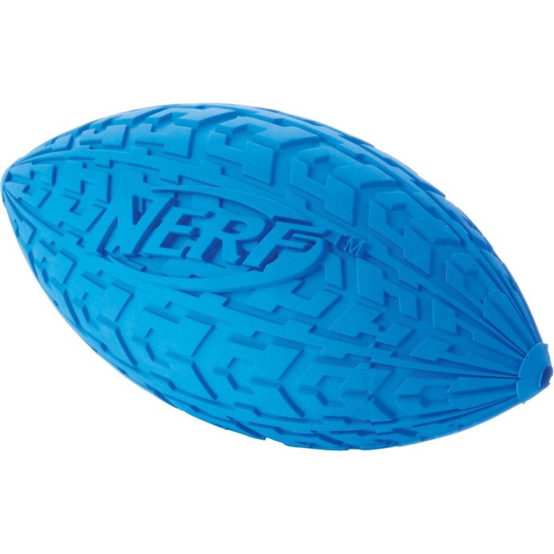 Piszcząca piłka rugby z bieżnikiem NERF, M, czerwona/niebieska