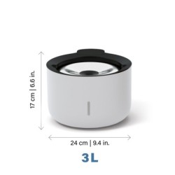Zeus Oasis Fountain, fontanna dla psa, jasnoszara, 3l, 24x17 cm, USB