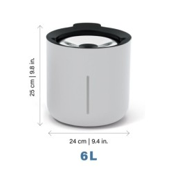 Zeus Oasis Fountain, fontanna dla psa, jasnoszara, 6l, 24x25 cm, USB