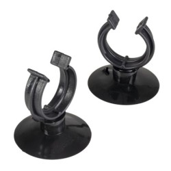 Przyssawka z klipsem, czarna, 3 szt., 16/22 mm