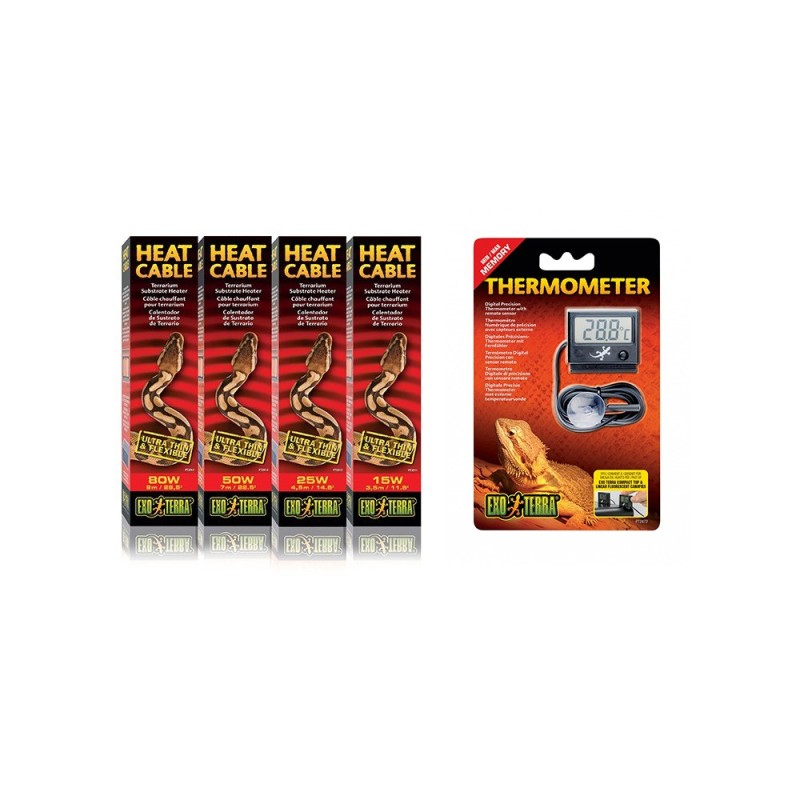 Kabel grzewczy 50W, 7m  (EX-0132)+ termometr elektroniczny (EX-4727)GRATIS