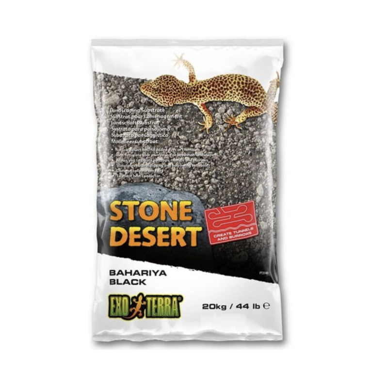 Podłoże Exo Terra Stone Desert, czarna pustynia, 20kg