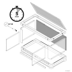 Terrarium Vista 90, panoramiczne, 90x45x45 cm