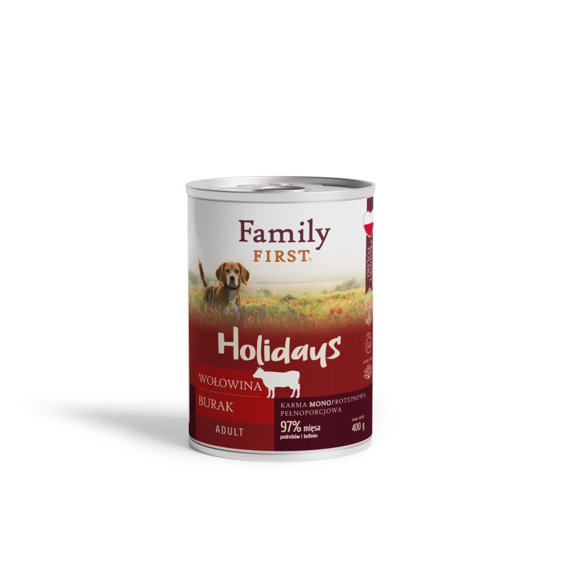 Puszka dla psa, WOŁOWINA/BURAK, adult, monoproteina, 400 g