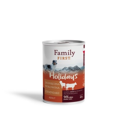 Puszka dla psa, JAGNIĘCINA/WOŁOWINA/ZIEMNIAKI, adult, duoproteina, 400 g