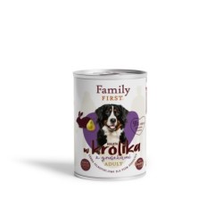 Puszka dla psa, BOGATA W KRÓLIKA, z gruszkami, adult, 400 g