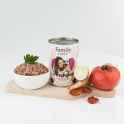 Puszka dla psa, BOGATA W INDYKA, z pietruszką, adult, 400 g