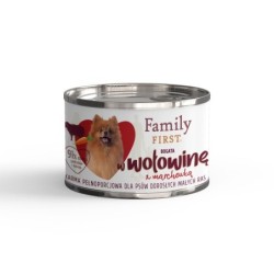 Puszka dla psa, BOGATA W WOŁOWINĘ, z marchewką, małe rasy, 200 g