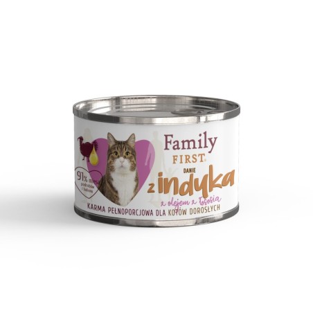Puszka dla kota, DANIE Z INDYKIEM, adult, 200 g