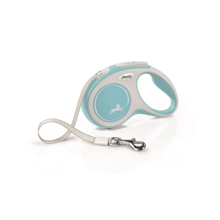 New Comfort, smycz automatyczna dla psa, jasnoniebieska, S, 5m, taśma