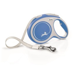 New Comfort, smycz automatyczna dla psa, niebieska, L, 8m, taśma