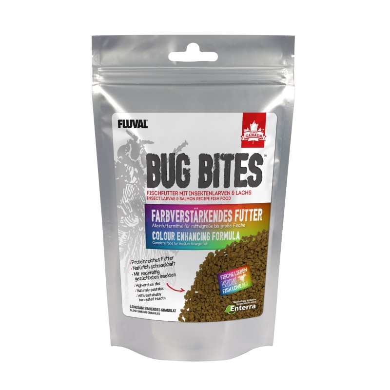 Bug Bites Color Enhancing Granules, pokarm wybarwiający, M/L, granulat, 125g