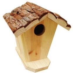 Lęgówka dla ptaków, drewniana, 16,6x13x17cm