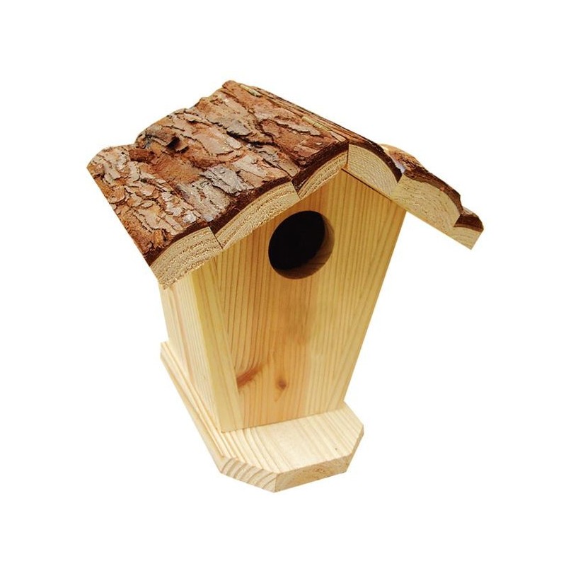 Lęgówka dla ptaków, drewniana, 16,6x13x17cm