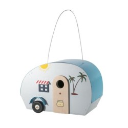 Lęgówka dla ptaków, camping, drewniana, 28x17x19cm