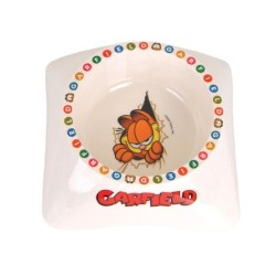 Garfield, miska z melaminy dla kota, biała/szara