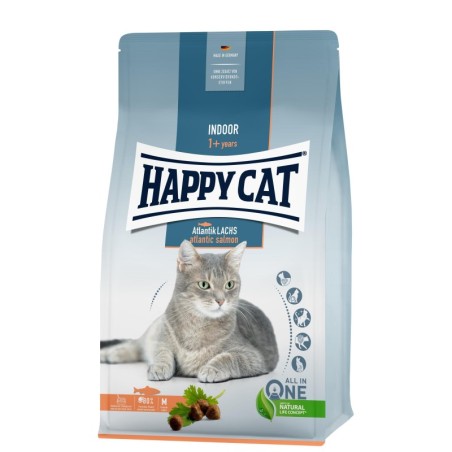 Indoor Atlantic Salmon, sucha karma, dla dorosłych kotów niewychodzących, łosoś atlantycki, 1,3 kg, worek