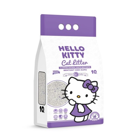 Hello Kitty, żwirek bentonit dla kota, lawendowy 10L