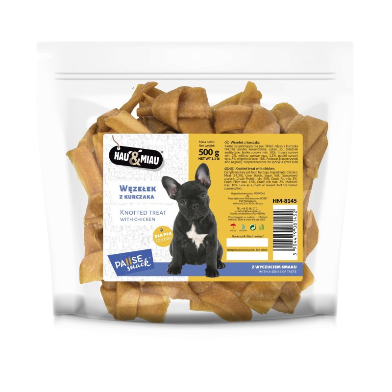 Pausesnack przysmak dla psa, węzełki z kurczaka 500g